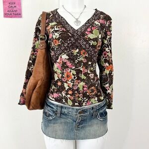 Floral Long Sleeve Women's Top